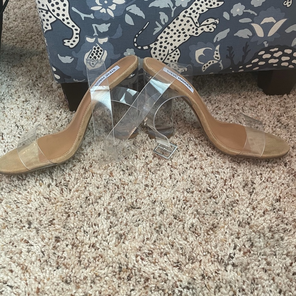 Better together Steven Madden Clear heels